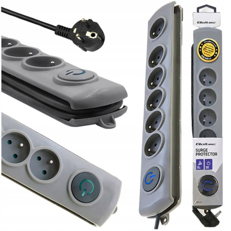 multipresa qoltec 50199 con protezione da sovratensione 6 sprese
