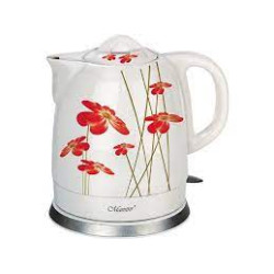 bollitore elettrico maestro in ceramica 1.5l/1200w/bianco/rosso [mr-066