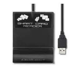 lettore smart card qoltec scr-0636 nero [50636]