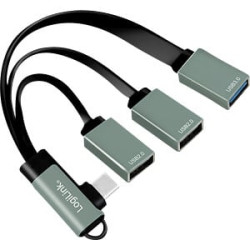 hub usb logilink 3-porte usb-c [ua0361]