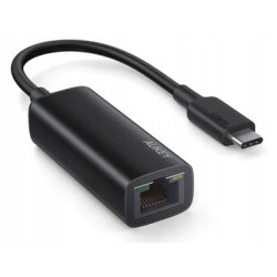 adattatore ethernet in alluminio da rete aukey cb.a30 usb.c nero
