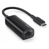 adattatore ethernet in alluminio da rete aukey cb.a30 usb.c nero