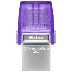pen drive 64gb kingston technology data traveler microduo 3c g3 usb-a/usb-c