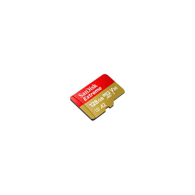 128gb scheda microsdxc sandisk extreme 190/90 mb/s a2 v30 u3 classe