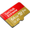 64gb scheda microsdxc sandisk extreme 170/80 mb/s a2 v30 u3 classe
