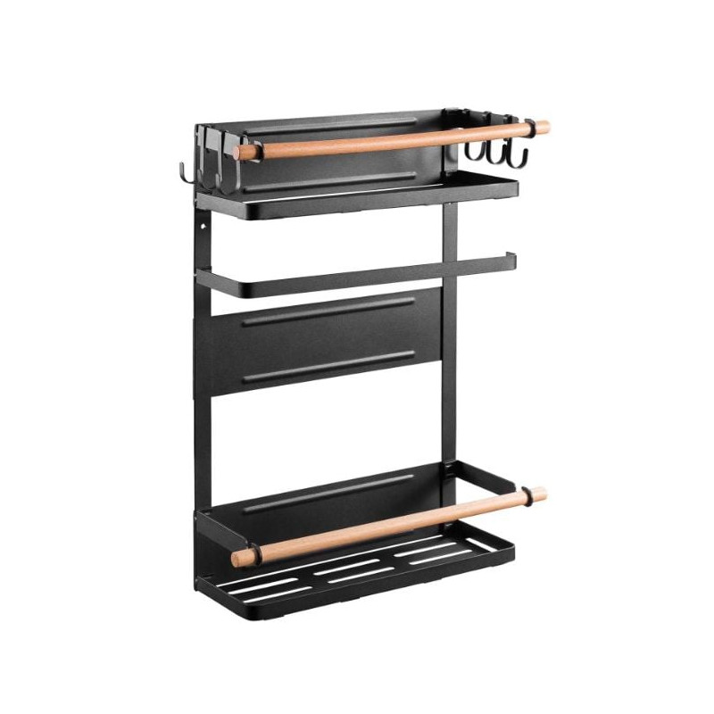 mensola magnetica maclean mc-910 340x112x465mm 12kg nero [ajmclumaclmc910]