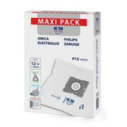 sacchetto per aspirapolvere k&m p15/max 12pz [ahkamdp15maxi00]