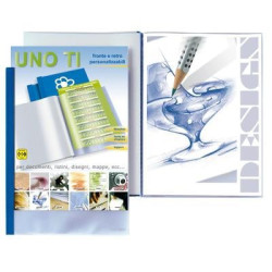 Portalistini a buste fisse sei rota uno ti 22x30 180 buste (a4) blu