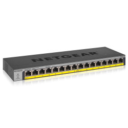 switch netgear gs116lp 16xrj45/poe/10/100/1000/nero [nuntgsw16000016]
