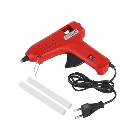 pistola per colla a caldo maclean con 2xcolla rosso [qemclwmpamce432]