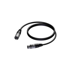 cavo per microfono procab xlr masc a xlr fem 0.5m/nero [akpocajaudio019]