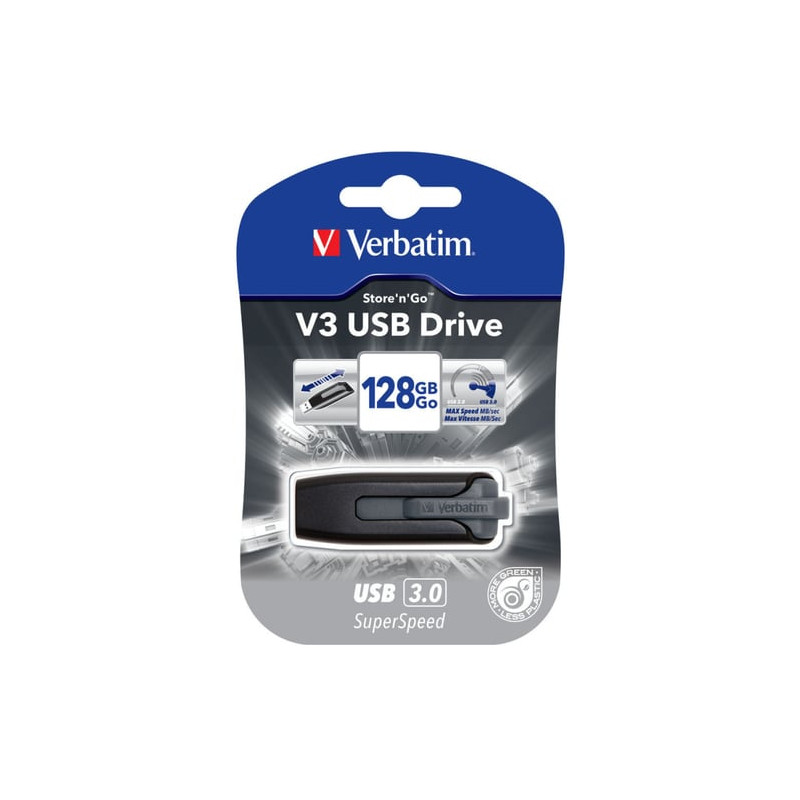 Pen drive 128gb verbatim store n' go v3 grigio [49189]