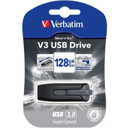 Pen drive 128gb verbatim store n' go v3 grigio [49189]