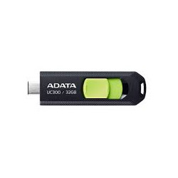 pen drive 32gb adata uc300 usb 3.2 nero/verde [acho-uc300-32g-rbk/gn]
