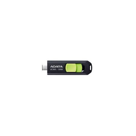 pen drive 32gb adata uc300 usb 3.2 nero/verde [acho-uc300-32g-rbk/gn]