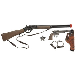 set da cowboy pulio gonher in legno nero [wbpulp0cc049805]