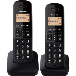 telefono cordless panasonic kx-tgb612 dect duo nero [tepansbtgb612pd]