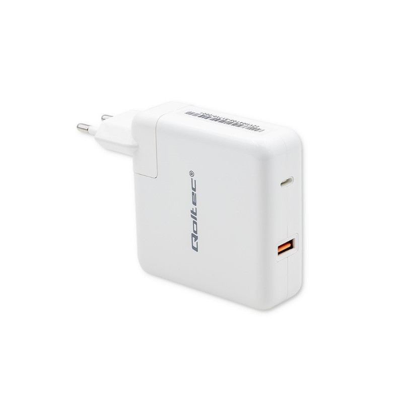 alimentatore da rete qoltec gan fast ad alta velocita' 108w/usb