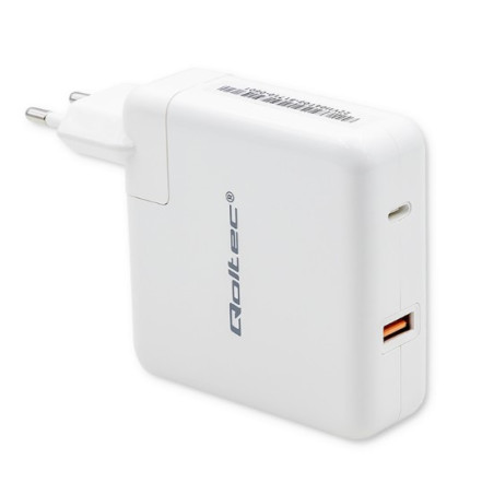 alimentatore da rete qoltec gan fast ad alta velocita' 108w/usb