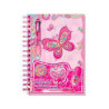 diario a spirale pulio pecoware farfalle rosa [jspulp0df078081]