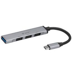 hub usb tracer h40 3.0 4 porte tipo-c argento/nero trapod46999]