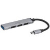 hub usb tracer h40 3.0 4 porte tipo-c argento/nero trapod46999]
