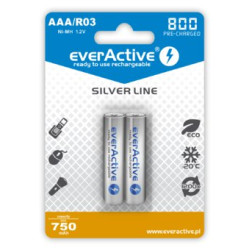 batterie everactive r03/aaa ricaricabile ni-mh 800 mah 2pz [azeacua30000004]
