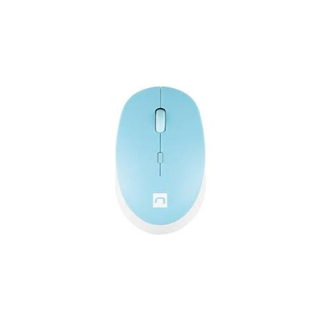mouse natec wireless harrier 2 1600 dpi bt 5.1 bianco/ blu [nmy-1963]