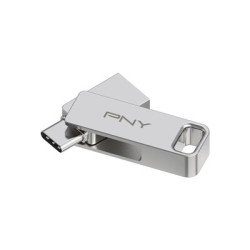 pen drive 128gb pny duo-link usb 3.2 argento [sgpny3128dulin1]