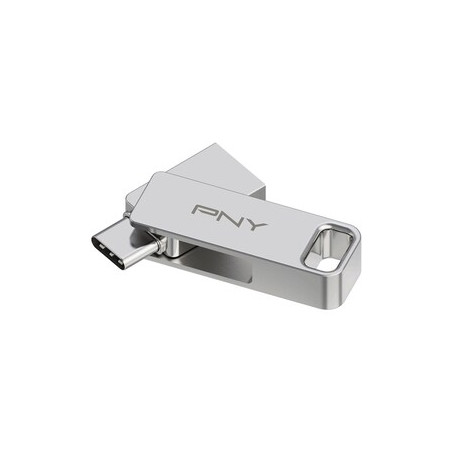 pen drive 128gb pny duo-link usb 3.2 argento [sgpny3128dulin1]