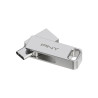 pen drive 128gb pny duo-link usb 3.2 argento [sgpny3128dulin1]