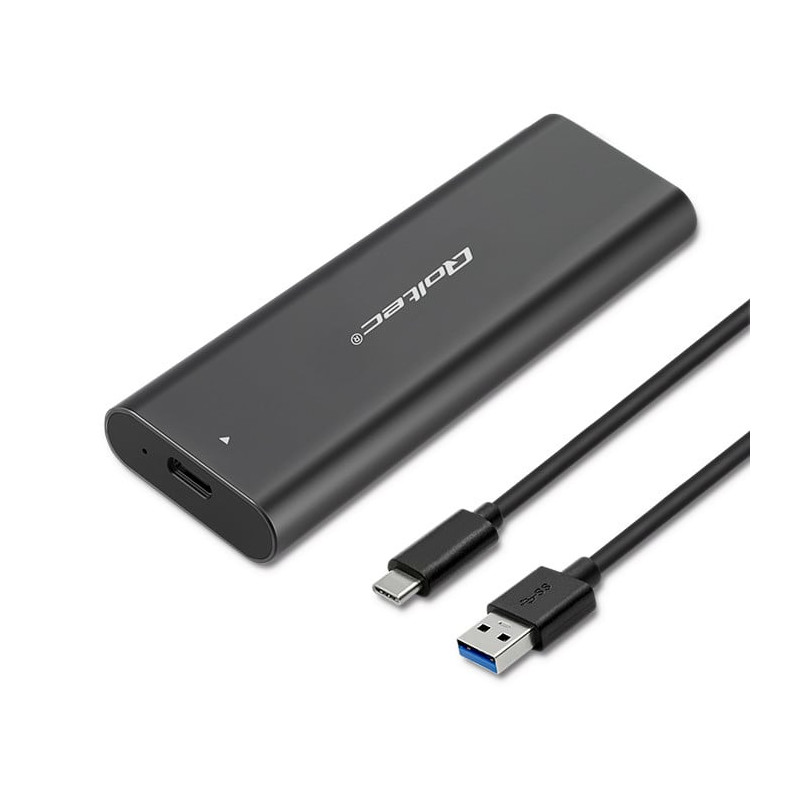 box ssd qoltec m2 sata ssd ngff usb tipo c nero [aiqolk000050311]