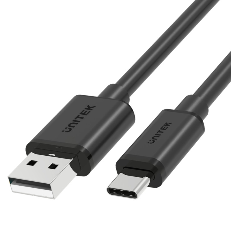 cavo usb unitek da tipo-a 2.0 a tipo-c 2m nero [akunikua0000034]