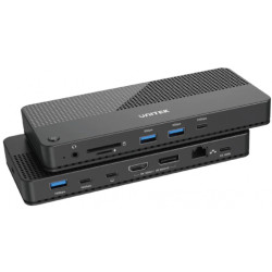 docking station unitek 12-in-1 usb 4 hdmi/pd 8k pd 100w nero