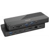 docking station unitek 12-in-1 usb 4 hdmi/pd 8k pd 100w nero