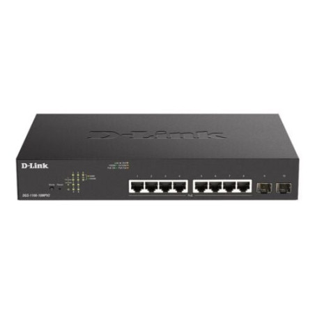 switch d-link dgs 1100-10mpv2 8x10/100/1000 poe + 2xgigabit