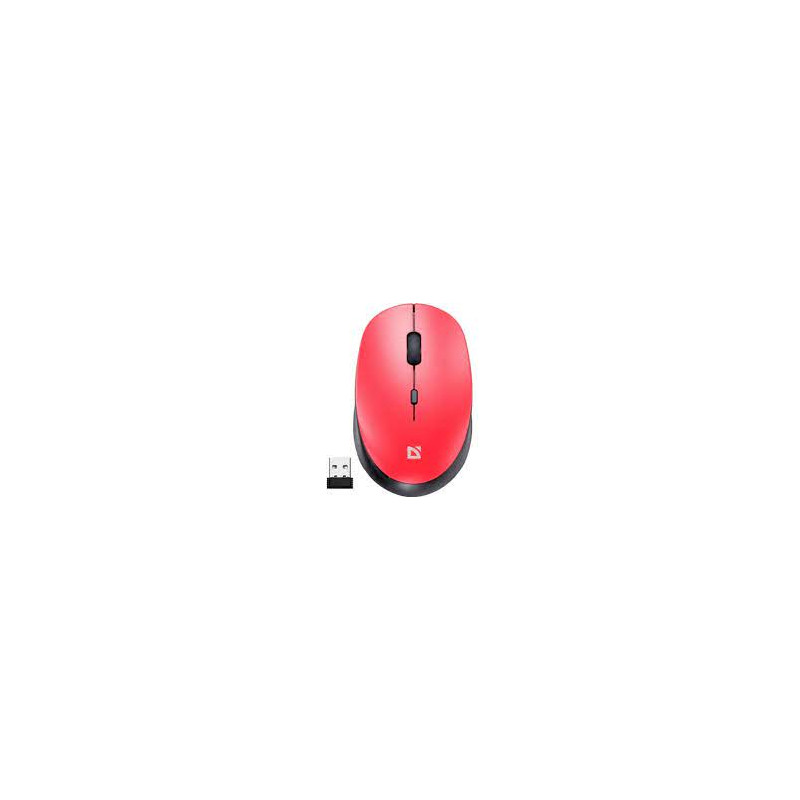 mouse defender auris mb-027 wireless silenzioso rosso [52026]