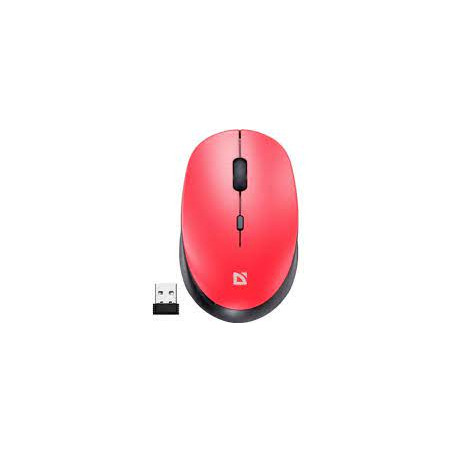 mouse defender auris mb-027 wireless silenzioso rosso [52026]