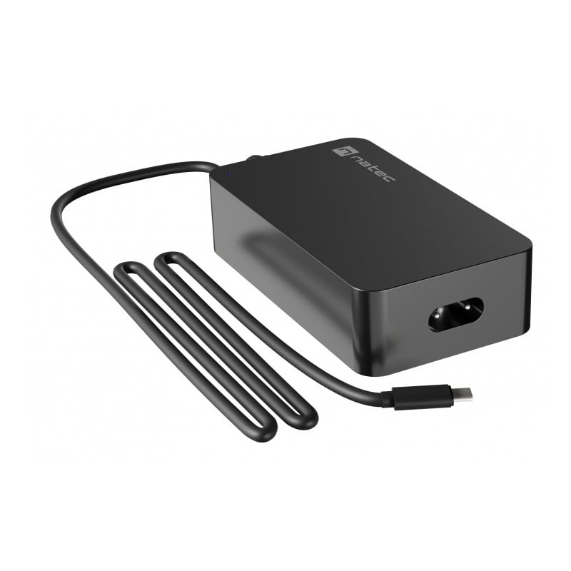 alimentatore notebook natec grayling usb-c 5-20v 3a 45w nero