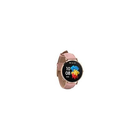 smartwatch garett verona e pelle rosa 1.3''/24x20mm oro [5904238484524]