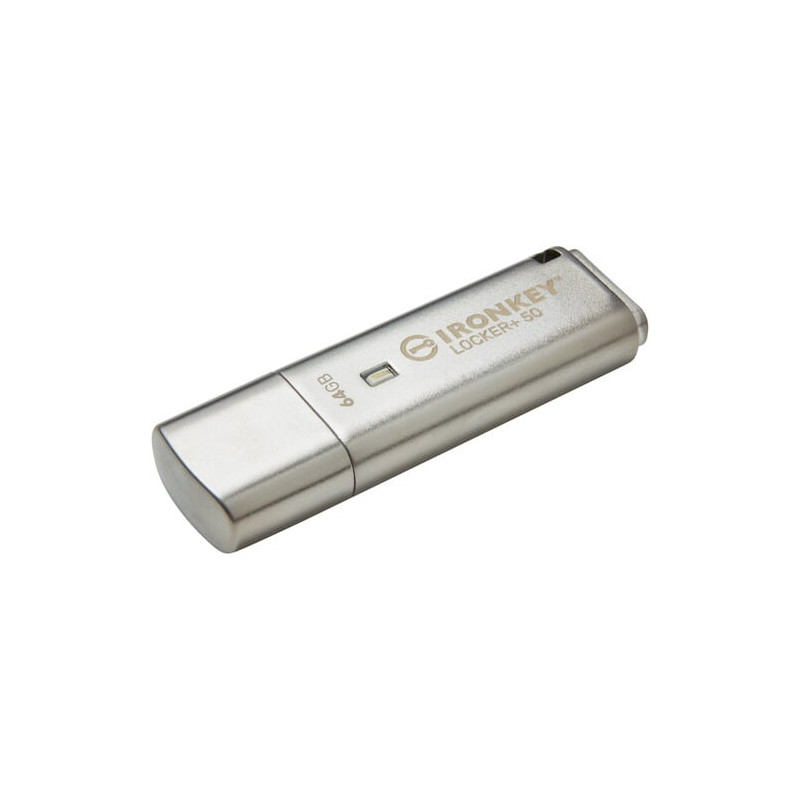 pen drive 64gb usb kingston ironkey locker+ 50 usb tipo a argento