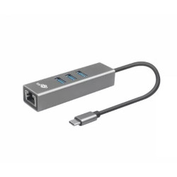adattatore di rete tb usb tipo-c 3xusb-a 1000mb/s grigio