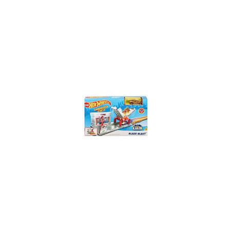set da gioco hot wheels blaze blast con macchina pieghevole multicolore