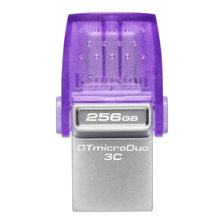 pen drive 256gb kingston datatraveler microduo 3c usb-a/c viola/argento