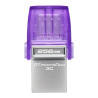 pen drive 256gb kingston datatraveler microduo 3c usb-a/c viola/argento
