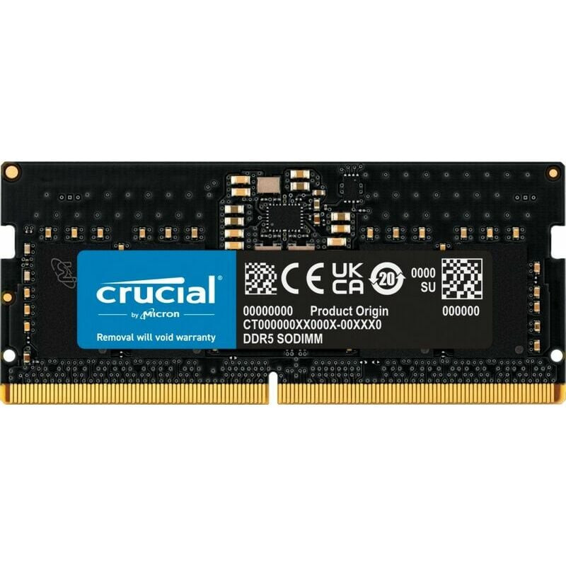 ram so-dimm ddr5 24gb crucial 5600mhz cl46 1.1v nero [sbcrc502456vr10]