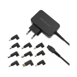 alimentatore notebook qoltec universale 65w con 10 plug-in nero