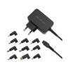 alimentatore notebook qoltec universale 65w con 10 plug-in nero