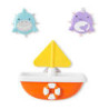 gioco da bagno skip hop zoo tip & spin boat shark and narwhal