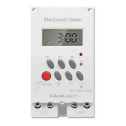 temporizzatore elettronico qoltec 50629 per guida din/lcd bianco